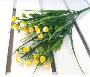 실난미니장미-노랑 조화 꽃 인조수초