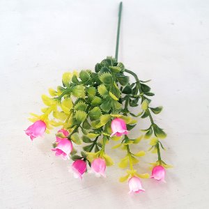 미니종꽃 한줄기 핑크 조화 꽃 인조수초