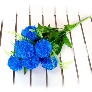 퐁퐁국화 블루 ( 대형 국화 조화 꽃 )
