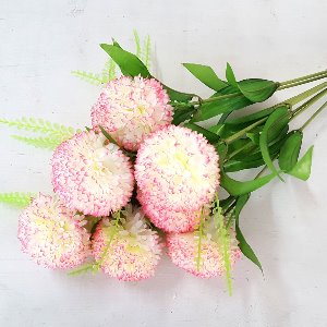 퐁퐁국화 크림핑크 ( 대형 국화 조화 꽃 )