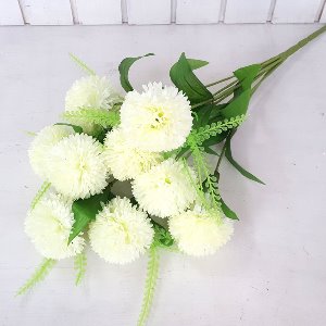 퐁퐁국화 라이트그린 ( 대형 국화 조화 꽃 )