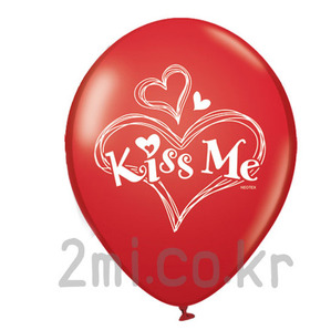 Kiss Me 레드 12인치 풍선 1개가격 ( 생일 이벤트 돌잔치 기념일 파티 장식 )