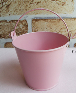 깡통-손잡이-핑크-소 ( 철재 공예 포장지  선물상자 만들기 재료 diy )