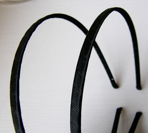 헤어밴드-5mm 공단-검정색 1개가격  ( 헤어핀 재료 만들기 머리핀 공예 머리띠 )