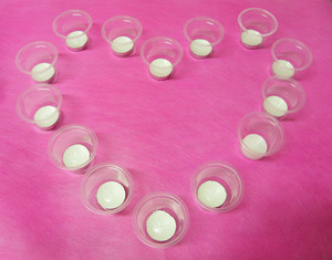 티라이트10개+컵10개 흰색 ( 이벤트 생일 기념일 양초 촛불 전기초 )