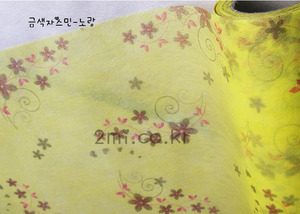 금색자스민 - 노랑 1mX 35cm 부직포 포장지 국산(선물 포장 diy  생일 리본 공예)