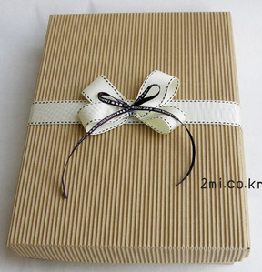 선물상자 - 아이보리리본 ( 선물 박스 화이트 발렌타인 데이 선물 이벤트 포장 재료 만들기)