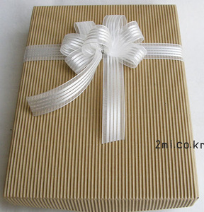 선물상자 - 화이트리본 ( 선물 박스 화이트 발렌타인 데이 선물 이벤트 포장 재료 만들기)